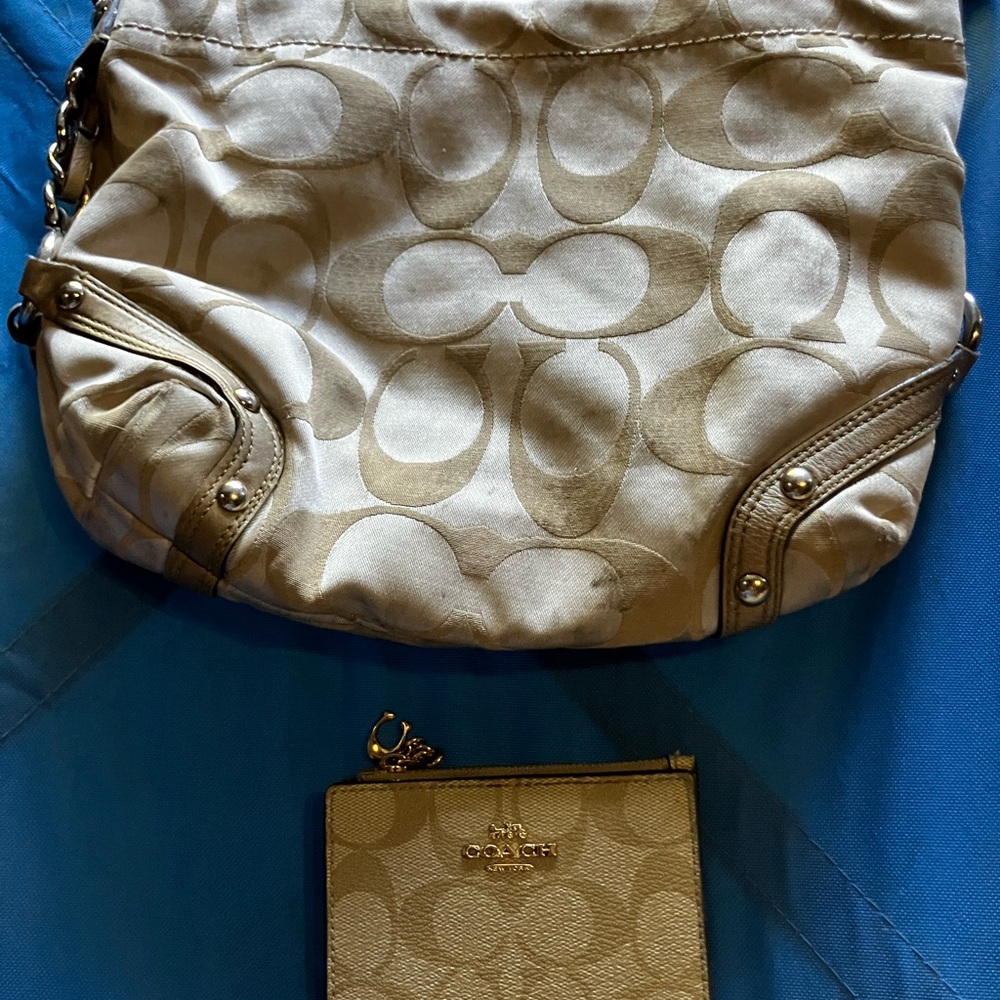 Coach Tan Signature Shoulder Bag